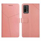For Xiaomi Poco M3 / Redmi 9T Y Stitching Horizontal Flip Leather Phone Case(Rose Gold) - 1