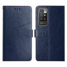 For Xiaomi Redmi 10 Y Stitching Horizontal Flip Leather Phone Case(Blue) - 1