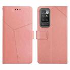For Xiaomi Redmi 10 Y Stitching Horizontal Flip Leather Phone Case(Rose Gold) - 1