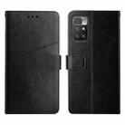 For Xiaomi Redmi 10 5G / Note 11E Y Stitching Horizontal Flip Leather Phone Case(Black) - 1