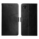 For Xiaomi Redmi 10A Y Stitching Horizontal Flip Leather Phone Case(Black) - 1