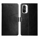 For Xiaomi Redmi K40 / K40 Pro Y Stitching Horizontal Flip Leather Phone Case(Black) - 1