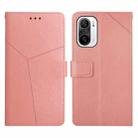 For Xiaomi Redmi K40 / K40 Pro Y Stitching Horizontal Flip Leather Phone Case(Rose Gold) - 1