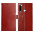 For Xiaomi Redmi Note 8 Y Stitching Horizontal Flip Leather Phone Case(Brown) - 1