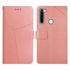 For Xiaomi Redmi Note 8 Y Stitching Horizontal Flip Leather Phone Case(Rose Gold) - 1