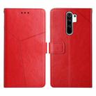 For Xiaomi Redmi Note 8 Pro Y Stitching Horizontal Flip Leather Phone Case(Red) - 1