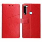 For Xiaomi Redmi Note 8T Y Stitching Horizontal Flip Leather Phone Case(Red) - 1