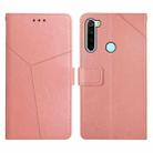 For Xiaomi Redmi Note 8T Y Stitching Horizontal Flip Leather Phone Case(Rose Gold) - 1