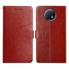 For Xiaomi Redmi Note 9 5G / Note 9T 5G Y Stitching Horizontal Flip Leather Phone Case(Brown) - 1