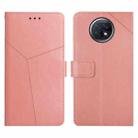 For Xiaomi Redmi Note 9 5G / Note 9T 5G Y Stitching Horizontal Flip Leather Phone Case(Rose Gold) - 1