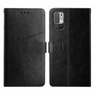 For Xiaomi Redmi Note 10 5G Y Stitching Horizontal Flip Leather Phone Case(Black) - 1