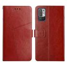 For Xiaomi Redmi Note 10 5G Y Stitching Horizontal Flip Leather Phone Case(Brown) - 1