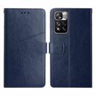 For Xiaomi Redmi Note 11 Pro Y Stitching Horizontal Flip Leather Phone Case(Blue) - 1