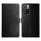 For Xiaomi Redmi Note 11 Pro Y Stitching Horizontal Flip Leather Phone Case(Black) - 1