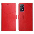 For Xiaomi Redmi Note 11 Pro Global Y Stitching Horizontal Flip Leather Phone Case(Red) - 1