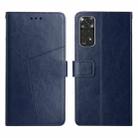 For Xiaomi Redmi Note 11 Global Y Stitching Horizontal Flip Leather Phone Case(Blue) - 1