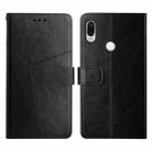 For Xiaomi Redmi Note 7 / Note 7 Pro Y Stitching Horizontal Flip Leather Phone Case(Black) - 1