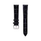 For Huawei B5 Bamboo Leather Watch Band(Black) - 1