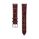 For Huawei B5 Bamboo Leather Watch Band(Coffee) - 1