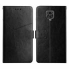For Xiaomi Redmi Note 9 Pro 4G Y Stitching Horizontal Flip Leather Phone Case(Black) - 1