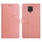 For Xiaomi Redmi Note 9 Pro 4G Y Stitching Horizontal Flip Leather Phone Case(Rose Gold) - 1