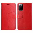 For Xiaomi Redmi Note 10 Pro 5G / Poco X3 GT Y Stitching Horizontal Flip Leather Phone Case(Red) - 1