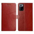For Xiaomi Redmi Note 10 Pro 5G / Poco X3 GT Y Stitching Horizontal Flip Leather Phone Case(Brown) - 1