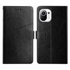 For Xiaomi Mi 11 Y Stitching Horizontal Flip Leather Phone Case(Black) - 1