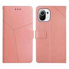 For Xiaomi Mi 11 Y Stitching Horizontal Flip Leather Phone Case(Rose Gold) - 1