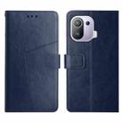 For Xiaomi Mi 11 Pro Y Stitching Horizontal Flip Leather Phone Case(Blue) - 1