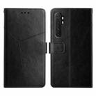 For Xiaomi Mi Note 10 Lite Y Stitching Horizontal Flip Leather Phone Case(Black) - 1