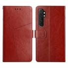For Xiaomi Mi Note 10 Lite Y Stitching Horizontal Flip Leather Phone Case(Brown) - 1