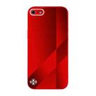 For iPhone SE 2022 / SE 2020 / 8 / 7 X10A Texture TPU + Tempered Glass Phone Case(Red) - 1