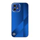 For iPhone 11 X10A Texture TPU + Tempered Glass Phone Case (Blue) - 1