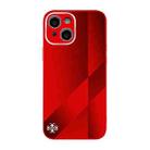 For iPhone 13 X10A Texture TPU + Tempered Glass Phone Case(Red) - 1