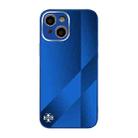 For iPhone 13 X10A Texture TPU + Tempered Glass Phone Case(Blue) - 1