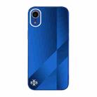 X10A Texture TPU + Tempered Glass Phone Case For iPhone XR(Blue) - 1