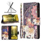 For Motorola Moto G71 5G Colored Drawing Pattern Zipper Horizontal Flip Phone Leather Case(Flower Elephants) - 1