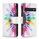 For Google Pixel 7 Pro 5G Colored Drawing Pattern Zipper Horizontal Flip Phone Leather Case(Sun Flower) - 1