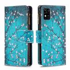 For ZTE Blade  A31 Colored Drawing Pattern Zipper Horizontal Flip Phone Leather Case(Plum Blossom) - 1