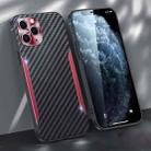 Carbon Fiber PC + TPU Phone Case For iPhone 11 Pro(Red) - 1