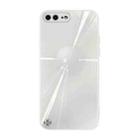 Convex Lens Texture TPU + Tempered Glass Phone Case For iPhone 8 Plus / 7 Plus(White) - 1