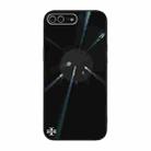 Convex Lens Texture TPU + Tempered Glass Phone Case For iPhone 8 Plus / 7 Plus(Black) - 1