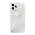 For iPhone 11 Convex Lens Texture TPU + Tempered Glass Phone Case (White) - 1