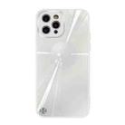 For iPhone 11 Pro Convex Lens Texture TPU + Tempered Glass Phone Case (White) - 1