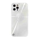 For iPhone 12 Pro Convex Lens Texture TPU + Tempered Glass Phone Case(White) - 1