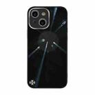 For iPhone 13 Convex Lens Texture TPU + Tempered Glass Phone Case(Black) - 1