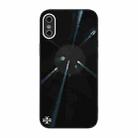 Convex Lens Texture TPU + Tempered Glass Phone Case For iPhone XS / X(Black) - 1