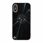 Convex Lens Texture TPU + Tempered Glass Phone Case For iPhone XS Max(Black) - 1