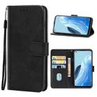 Leather Phone Case For OPPO Reno7 4G(Black) - 1